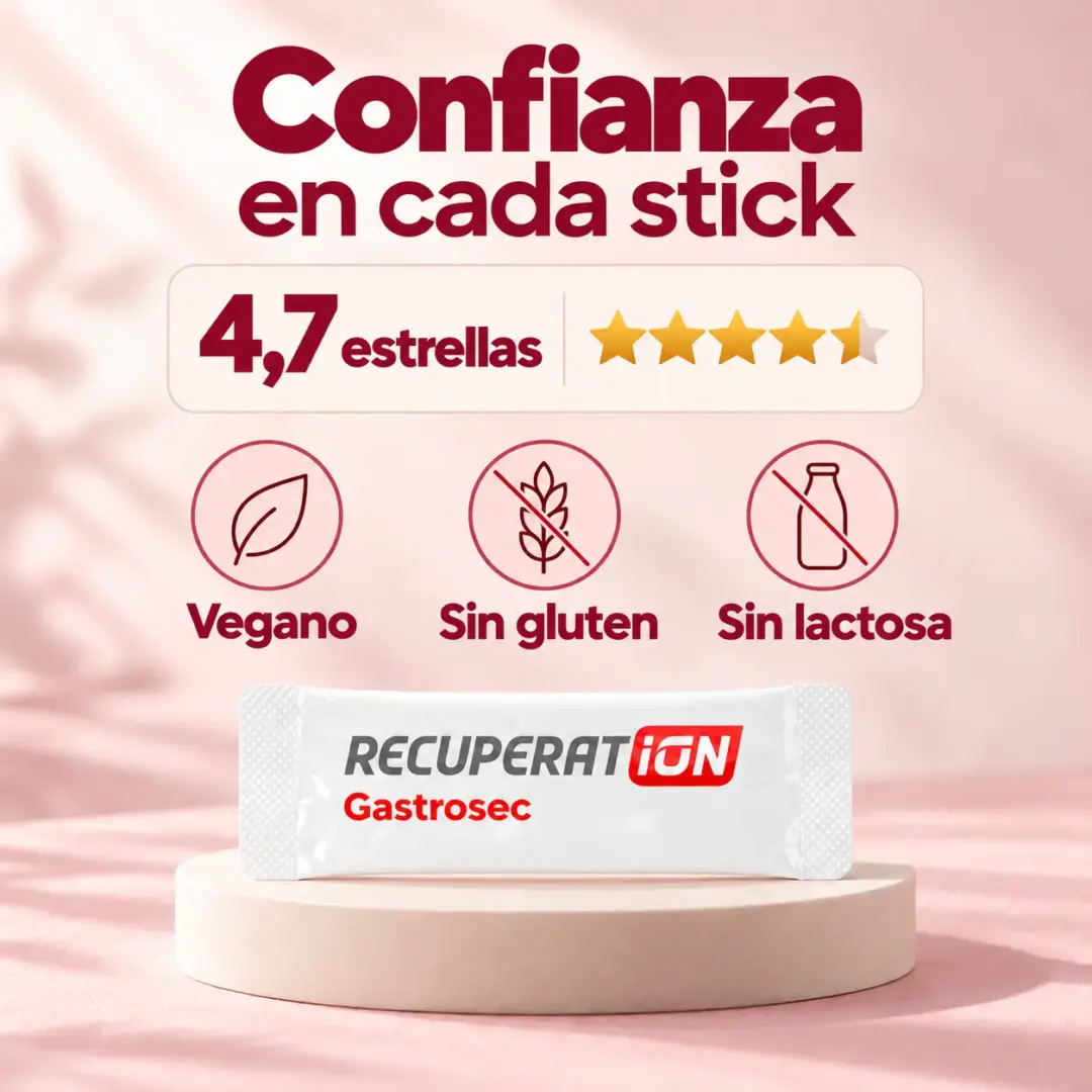 Infografía Gastrosec rosa con estrellas doradas